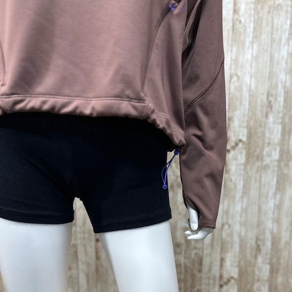 Lululemon Tech Fleece Hiking 1/4 Zip Pullover in Dark Oxide / Pink Clay [5087] - Picture 3 of 8